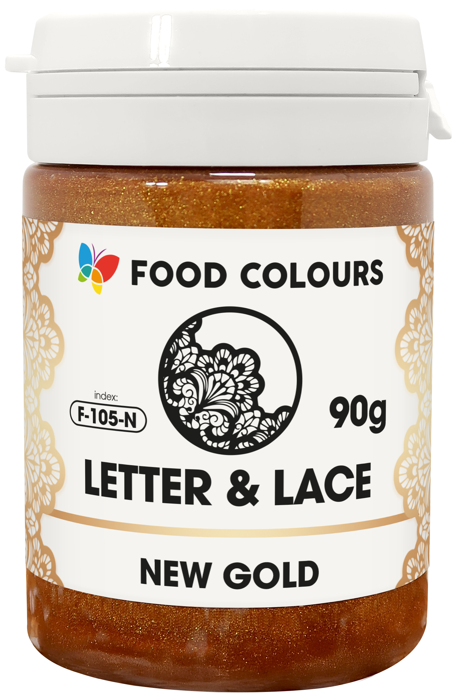 F-105-N NEW GOLD_ PASTA DEKORACYJNA DO KORONEK ZŁOTA 90g - obrazek 1