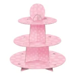 PATERA PAPIEROWA RÓŻOWA CUPCAKE STAND RÓŻOWY