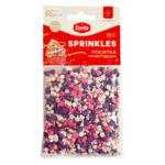 POSYPKA CUKROWA KONFETTI SERDUSZKA MIX FIOLETOWO-RÓŻOWE 50g