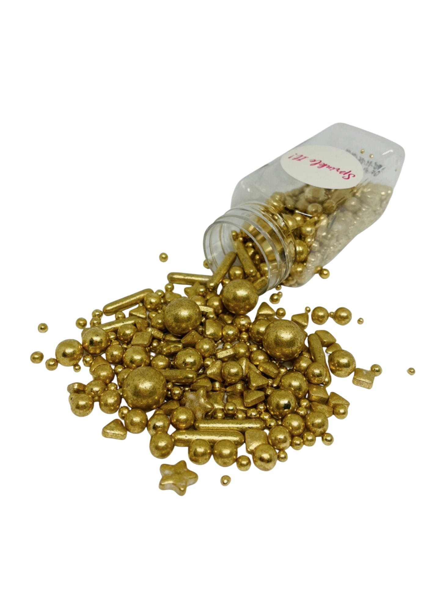 5904921491518 POSYPKA CUKROWA SPRINKLE IT! - LOVELY GOLD 100g - obrazek 1