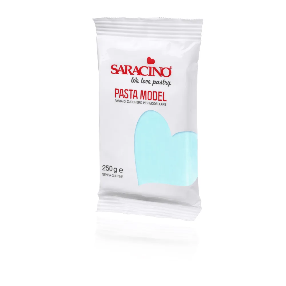 DEC020K025 MASA CUKROWA DO MODELOWANIA SARACINO BABY BLUE 250G - obrazek 1