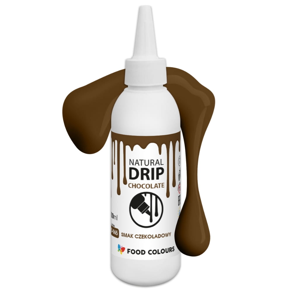 Drip-do-tortu-polewa-zastygajaca-Food-Colours-Brazowa-100ml POLEWA ZASTYGAJĄCA CZEKOLADA - obrazek 1