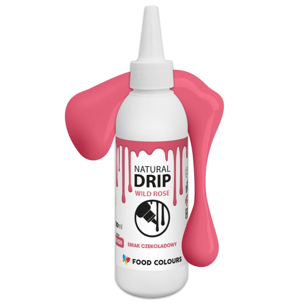Drip-do-tortu-polewa-zastygajaca-Food-Colours-Rozowa-100ml POLEWA ZASTYGAJĄCA DZIKA RÓŻA - obrazek 1