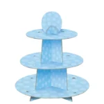 PATERA PAPIEROWA NIEBIESKA CUPCAKE STAND NIEBIESKI
