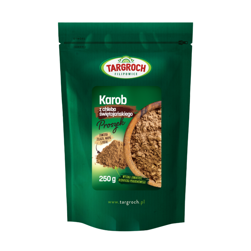 karob-maczka-chleba-swietojanskiego KAROB PROSZEK 250g - obrazek 1