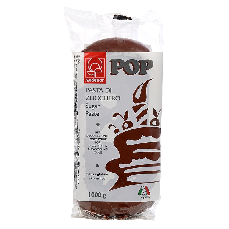 modecor-lukier-plastyczny-brazowy-pop-1kg.2 MASA CUKROWA BRĄZOWY 1KG MODECOR - obrazek 1