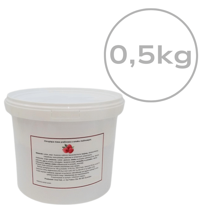 pralina-grejt-kejk-chrupiacy-krem-o-smaku-malinowym-05-kg PRALINA MALINOWA 0,5 KG - obrazek 1