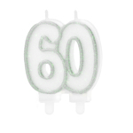 ŚWIECZKA CYFRA SREBRNA 60