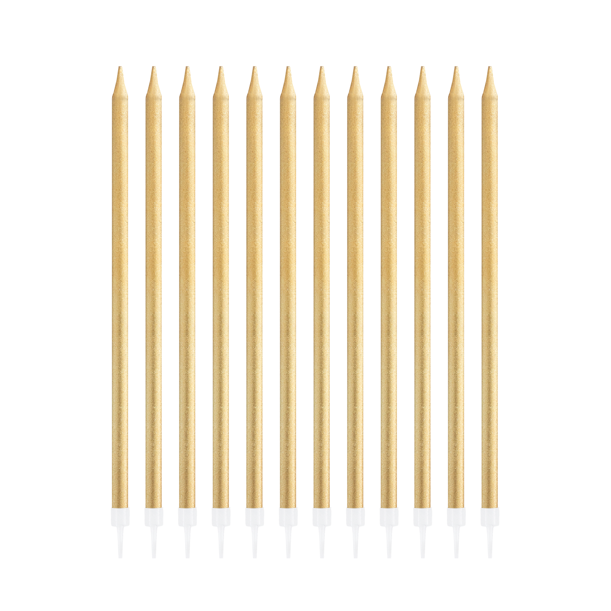 product-image-0 (1) ŚWIECZKI URODZINOWE DŁUGIE ZŁOTE 12SZT. - obrazek 1