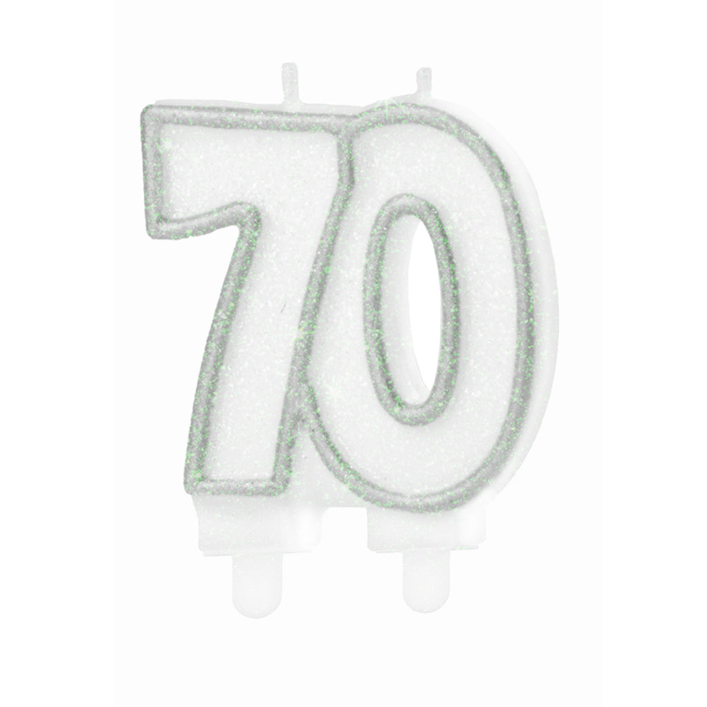 product-image-0 ŚWIECZKA CYFRA SREBRNA 70 - obrazek 1